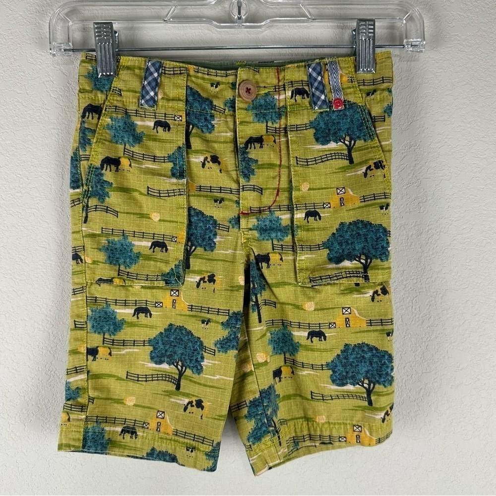 Matilda Jane x Joanna Gaines Boy’s Green Don’t Fence Me In Shorts Size 6